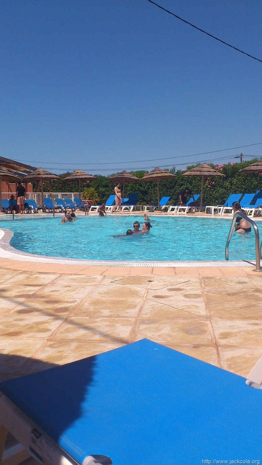 Relaxing by the pool, Camping International Giens